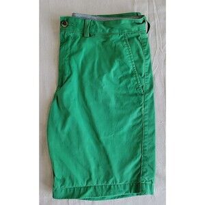 Nordstrom Mens 37x9.5‎ Shorts Logo Green Cotton Twill Golf Preppy Chino Dad EUC